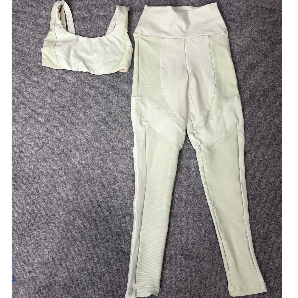 LIVE Activewear Mint Green Set Small Leggings & Sports Bra Compression Matching